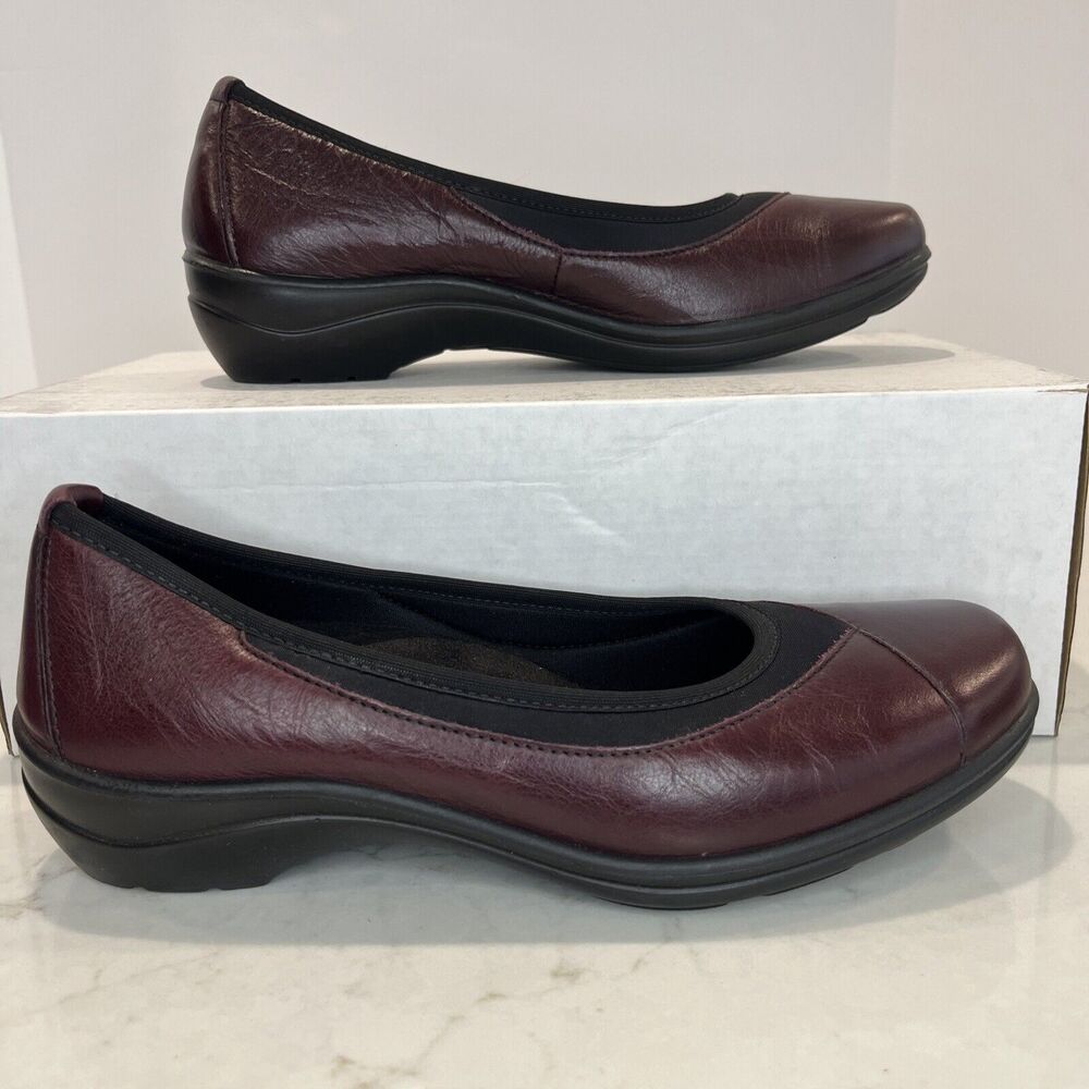 Romika Loafers Flats Shoes Womens EU 37 US 6-6.5  Burgundy Leather NEW‎ Comfort